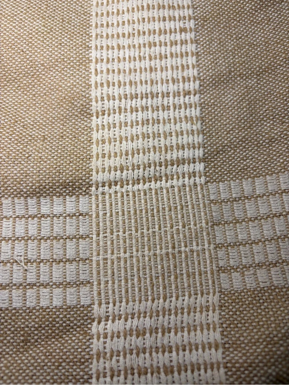 Threshold Studio McGee Neutral Tan & Cream Cotton Toss Pillow Cover 24 x 24